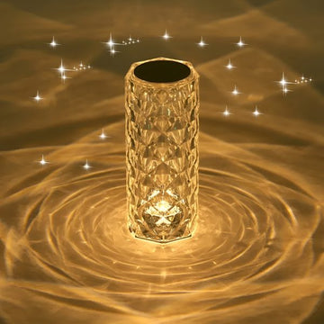 Diamond Rose Crystal Touch Lamp 16 Colors with Remote