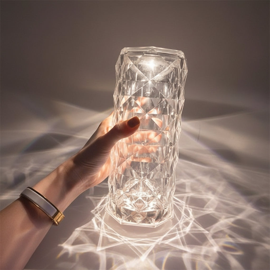 Diamond Rose Crystal Touch Lamp |16 Colors