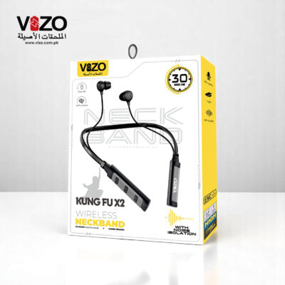 Vizo Kung Fu X2 Wireless Neckband Deep Bass, 30H Playback, Premium Sound & Comfort-Fit Bluetooth Headset