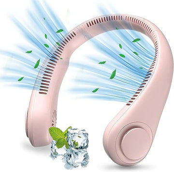 Bladeless Neck Fan – Portable Hands-Free Rechargeable Fan | 3 Speeds, Lightweight & Quiet Cooling | 6-Hour Battery