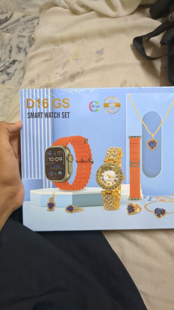 🌟 D16 GS Smart Watch Set Elegant LED Display Smartwatch for Ladies