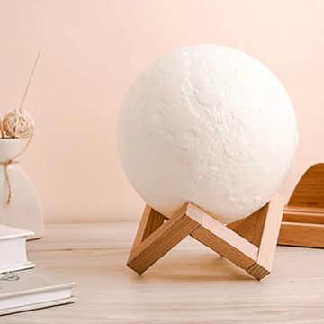 🌕 LED Moon Lamp 3D Printed Lunar Night Light 8 Colors 15cm