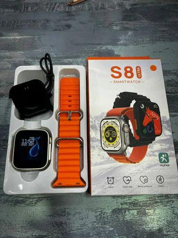 S8 Ultra Smart Watch 2.2" Infinite Display, Wireless Charging, Heart Rate & Temperature Sensor