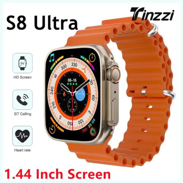 S8 Ultra Smart Watch 2.2" Infinite Display, Wireless Charging, Heart Rate & Temperature Sensor