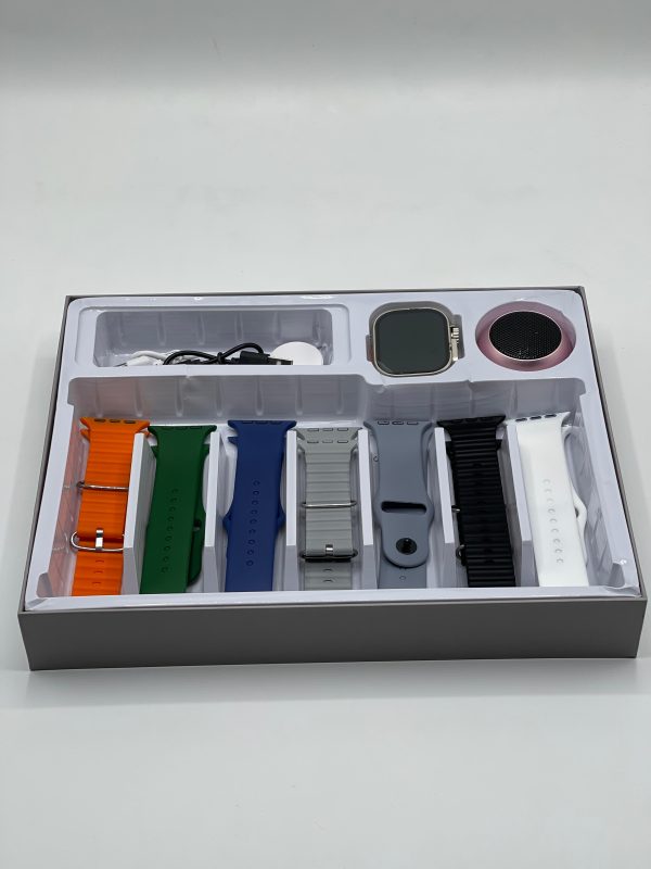 Ultra 2 Crown K16 Watch Bundle Includes Free P47 Wireless Headphone + 7 Interchangeable Straps