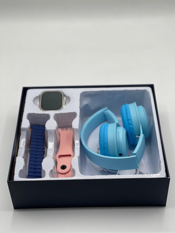 Ultra 2 Smart Watch Bundle Includes Free P47 Wireless Headphone + 7 Interchangeable Straps